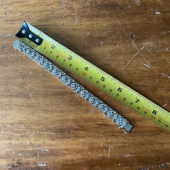 Sonya Hou Natural Diamond Silver Tone Tennis Bracelet Designer Signed 7 1/2" - Picture 4 of 4